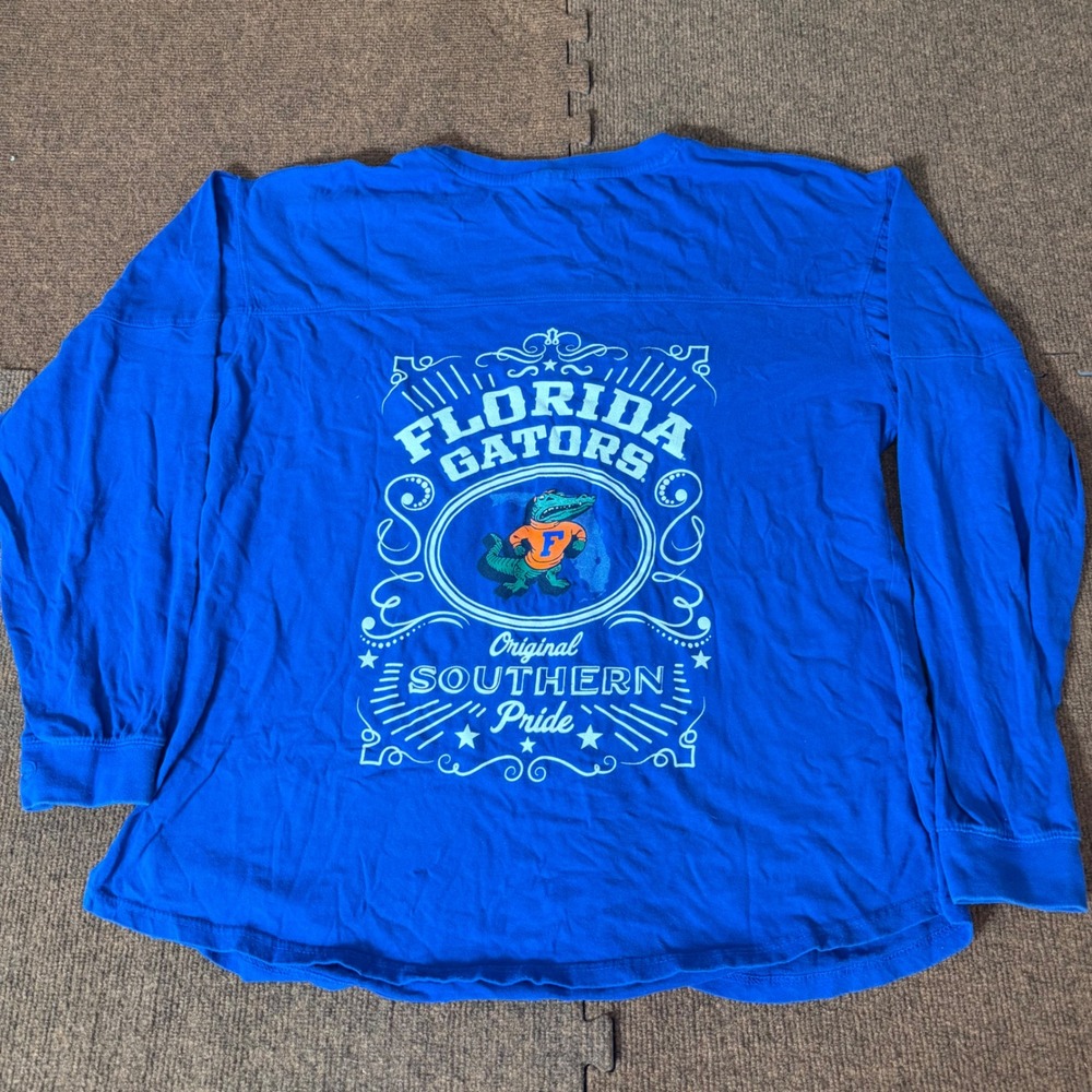 Pressbox Florida Gators Long Sleeve Spirit Jersey Blue Mens Large Southern Pride
